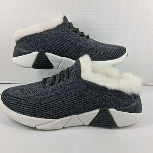 Mark Nason Los Angeles A-Line Pointed Fur Lined Mule Sneakers Grey Women 7